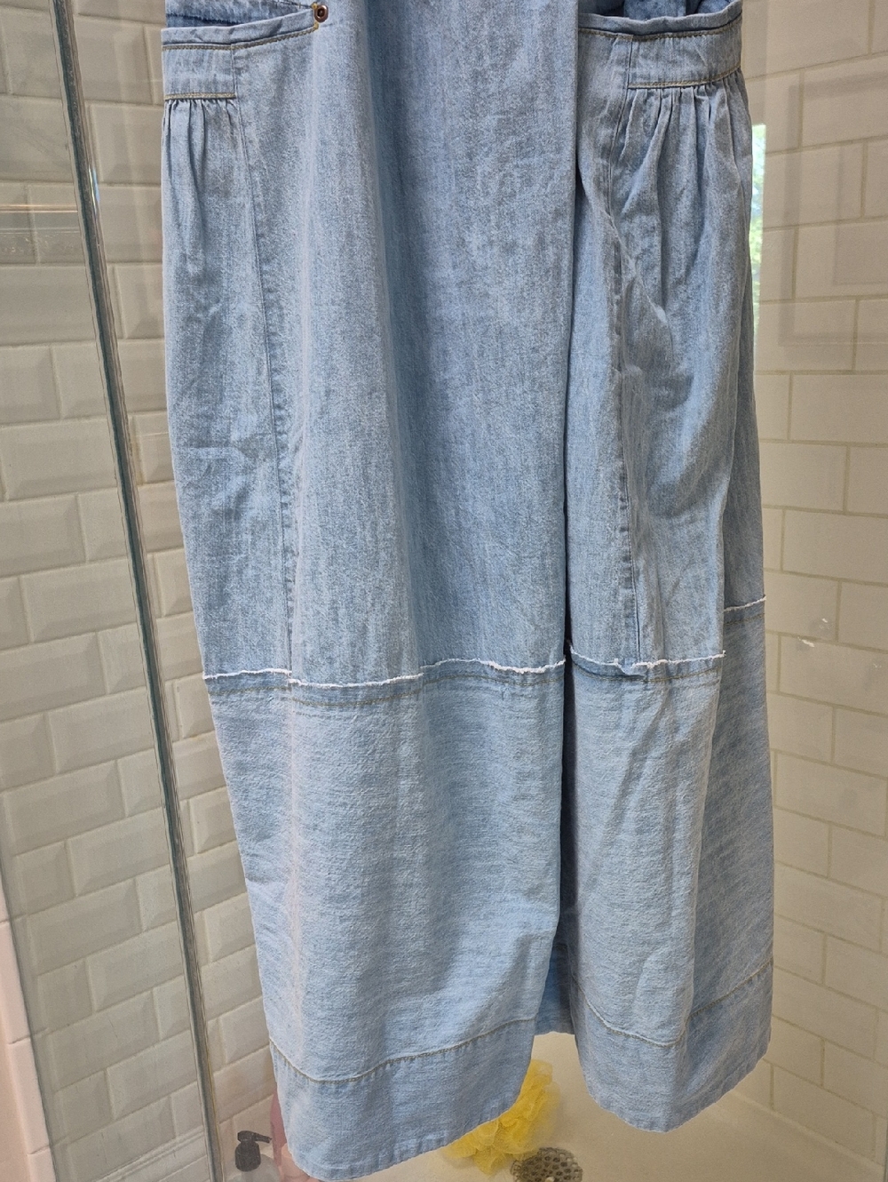 NWT Free People Lt. Blue Denim Summer Maxi Dress Retail $168 Sz Small - Picture 6 of 8